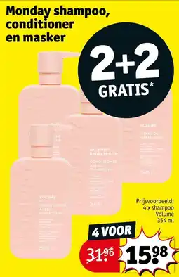 Kruidvat Monday shampoo conditioner en masker aanbieding