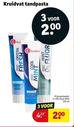 Kruidvat Kruidvat tandpasta aanbieding