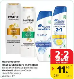 Carrefour Haarproducten head & shoulders en pantene aanbieding