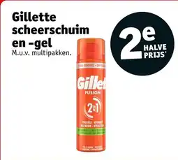 Kruidvat Gillette scheerschuim en gel aanbieding