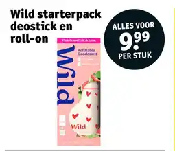 Kruidvat Wild starterpack deostick en roll on aanbieding