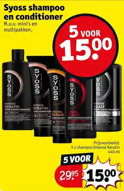 Kruidvat Syoss shampoo en conditioner aanbieding
