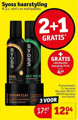 Kruidvat Syoss haarstyling aanbieding