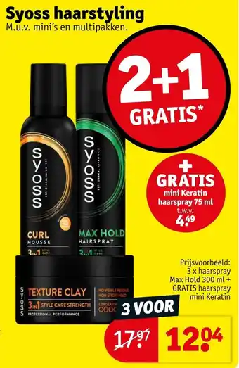 Kruidvat Syoss haarstyling aanbieding
