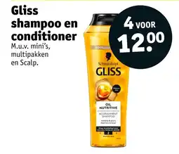 Kruidvat Gliss shampoo en conditioner aanbieding