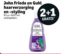 Kruidvat John frieda en guhl haarverzorging en styling aanbieding