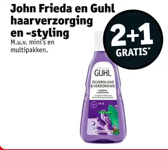 Kruidvat John frieda en guhl haarverzorging en styling aanbieding