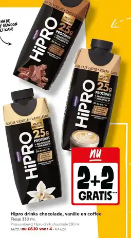 Jumbo Hipro drinks chocolade, vanille en coffee aanbieding