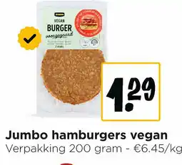 Jumbo Jumbo hamburgers vegan aanbieding