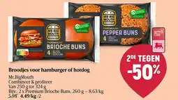Delhaize Broodjes voor hamburger of hotdog aanbieding