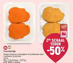Delhaize Croc met kip aanbieding