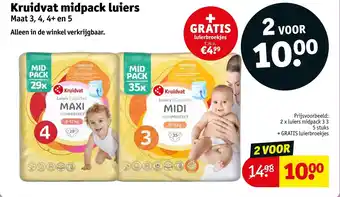 Kruidvat Kruidvat midpack luiers aanbieding