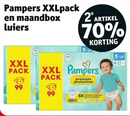 Kruidvat Pampers XXL pack en maandbox luiers aanbieding