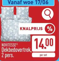 ALDI Novitesse dekbedovertrek 2 pers aanbieding
