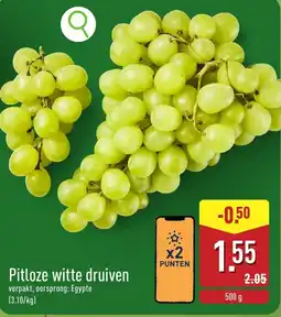 ALDI Pitloze witte druiven aanbieding