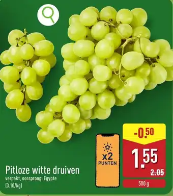 ALDI Pitloze witte druiven aanbieding