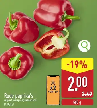 ALDI Rode paprika's aanbieding