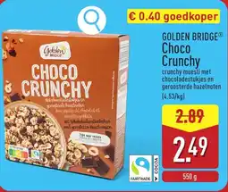 ALDI Golden bridge choco crunchy aanbieding