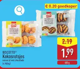 ALDI Biscotto Kokosrotsjes aanbieding