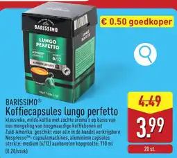 ALDI Barissimo koffiecapsules lungo perfetto aanbieding