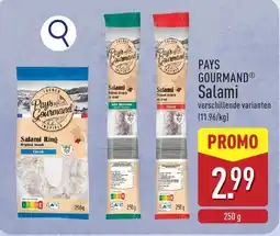 ALDI Pays gourmand Salami aanbieding