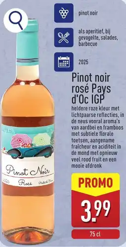 ALDI Pinot noir rosé Pays d'Oc IGP aanbieding