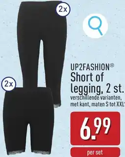 ALDI Up2fashion short of legging aanbieding