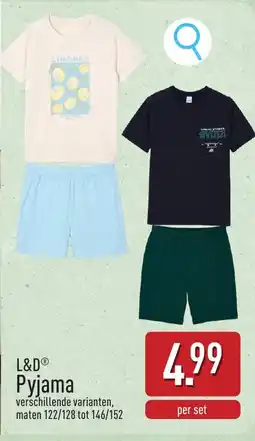 ALDI L&D Pyjama aanbieding