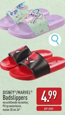 ALDI Disney /marvel Badslippers aanbieding
