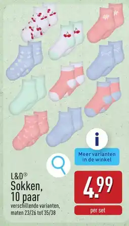 ALDI L&D Sokken, aanbieding