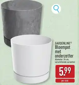 ALDI Gardenline Bloempot met onderzetter aanbieding
