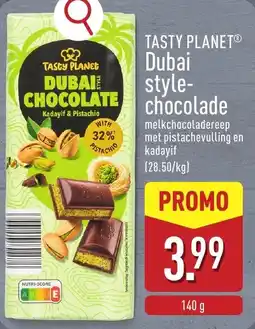 ALDI Tasty planet dubai style chocolade aanbieding