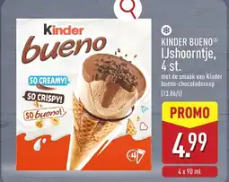 ALDI Kinder bueno IJshoorntje aanbieding