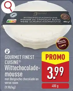 ALDI Gourmet finest cuisine wittechocolade mousse aanbieding