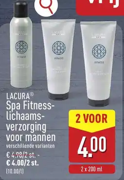 ALDI Lacura spa fitness Lichaams verzorging voor mannen aanbieding