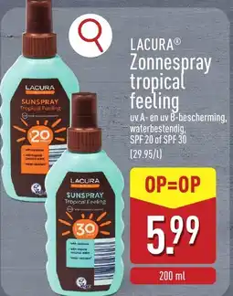 ALDI Lacura zonnespray tropical feeling aanbieding
