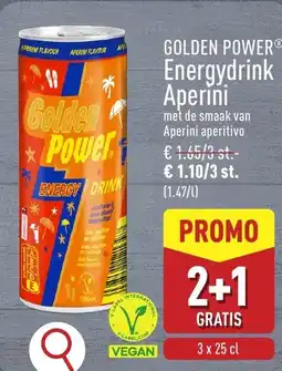 ALDI Golden Power Energydrink Aperini aanbieding