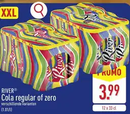 ALDI River Cola regular of zero aanbieding