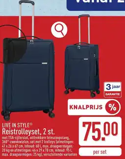 ALDI Live in style reistrolleyset, aanbieding