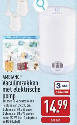 ALDI Ambiano vacuümzakken met elektrische pomp aanbieding