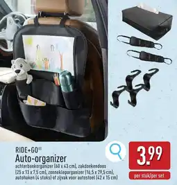 ALDI Ride+go auto-organizer aanbieding