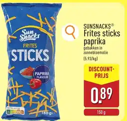ALDI Sunsnacks frites sticks paprika aanbieding