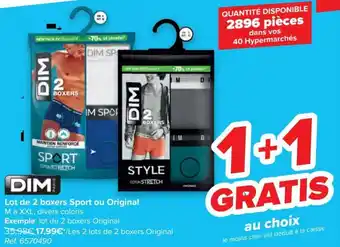 Carrefour Lot de 2 boxers Sport ou Original aanbieding