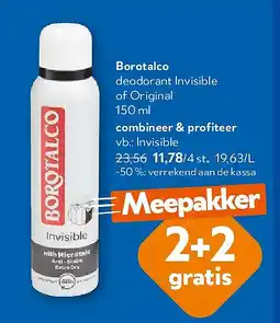 OKay Borotalco deodorant Invisible of Original aanbieding