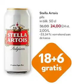 OKay Stella Artois pils in blik aanbieding