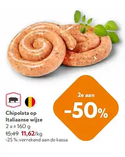 OKay Chipolata op Italiaanse wijze aanbieding