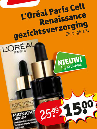 Kruidvat L'Oreal Paris Cell Renaissance gezichtsverzorging aanbieding