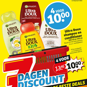 Kruidvat Ultra Doux shampoo en conditioner 200ml aanbieding