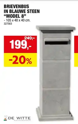 Hubo Brievenbus in Blauwe Steen Model 8 aanbieding