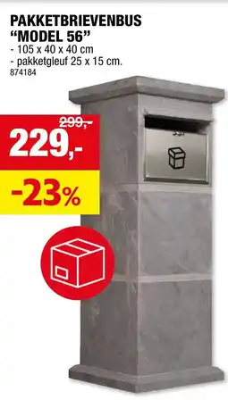 Hubo Pakketbrievenbus Model 56 aanbieding
